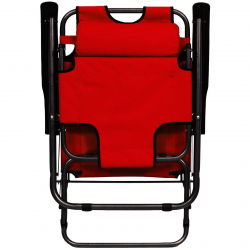 Sezlong Muhler C2078 1005235, 153 x 60 x 78 cm, Pana la 100 kg, Pliabil, Rosu