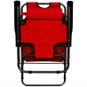 Muhler C2078 1005235 Lounge Chair, 153 x 60 x 78 cm, Up to 100 kg, Foldable, Red