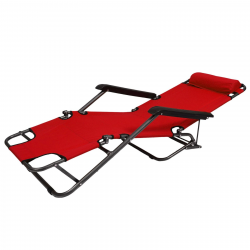 Sezlong Muhler C2078 1005235, 153 x 60 x 78 cm, Pana la 100 kg, Pliabil, Rosu