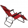 Sezlong Muhler C2078 1005235, 153 x 60 x 78 cm, Pana la 100 kg, Pliabil, Rosu
