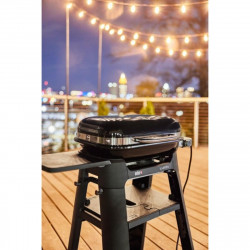 Weber Lumin Compact WB91010979DL Electric Grill, 2200W, 315°C Max, Porcelain-Enameled Cast Iron Grates, Black