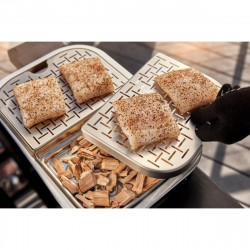 Weber Lumin Compact WB91010979DL Electric Grill, 2200W, 315°C Max, Porcelain-Enameled Cast Iron Grates, Black