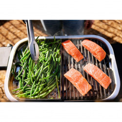 Електрическо барбекю Weber Lumin Compact WB91040979DL, 2200W, 315C MAX, Емайлирани с порцелан чугунени скари, Червен