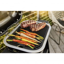 Електрическо барбекю Weber Lumin Compact WB91040979DL, 2200W, 315C MAX, Емайлирани с порцелан чугунени скари, Червен