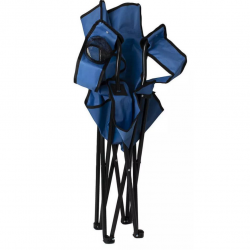 Muhler C2012 109267 kemping szék, 52×52×90 cm, 100 kg-ig, pohártartóval, összecsukható, kék