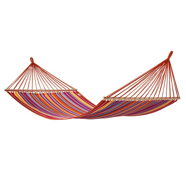 Hamac Muhler GMXGC001, 200 x 80 cm, Pana la 120 kg, Bare din lemn, Bumbac + poliester, Multicolor