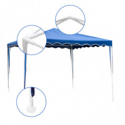 Cort Muhler G1015 300x300x250 cm, structură din oțel, albastru