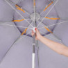 Muhler YL1039 Beach Umbrella, 200x200 cm, UV Protection, Steel Frame, Adjustable Tilt, Purple