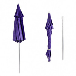 Muhler YL1039 Beach Umbrella, 200x200 cm, UV Protection, Steel Frame, Adjustable Tilt, Purple