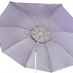Muhler YL1039 Beach Umbrella, 200x200 cm, UV Protection, Steel Frame, Adjustable Tilt, Purple
