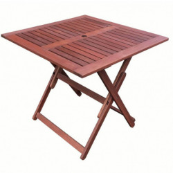 Tirora Muhler Meranti 5-Piece Garden Set, Up to 100 kg, Foldable, Wood, Brown