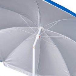 Umbrelă de plajă Muhler 2111, 170 x 205 cm, protecție UV, cadru din oțel, înclinare reglabilă, albastru