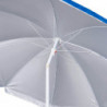 Umbrelă de plajă Muhler 2111, 170 x 205 cm, protecție UV, cadru din oțel, înclinare reglabilă, albastru