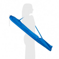 Muhler 2111 Beach Umbrella, 170x205 cm, UV Protection, Steel Frame, Adjustable Tilt, Blue