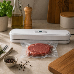 Rosberg R51987G Vacuum Sealer, 100W, 60 kPa, Bag Width 30 cm, White