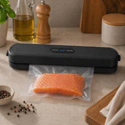 Aparat de vidat Rosberg R51987G, 100 W, 60 kPa, lățimea pungii 30 cm, negru