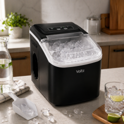 Oliver Voltz OV51447E jégkészítő, 120 W, 0,8 l, 12 kg/24 óra, R600a, öntisztító, érintőképernyős vezérlés, fekete