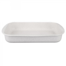 Tava de copt Oliver Voltz Nice OV51222E35S, 35x24x5,5 cm, Acoperire marmura, Fara PFOA, Crem