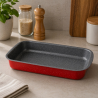 Oliver Voltz Florence OV51222B30S Baking Pan, 30x22x5.4 cm, Marble Finish, PFOA-Free, Red