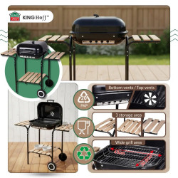 Friteuza cu aer cald Royalty Line RL-AF3.1, 1400W, 3 L, 5 portii, Negru