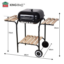 Friteuza cu aer cald Royalty Line RL-AF3.1, 1400W, 3 L, 5 portii, Negru