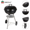 Kinghoff KH 2033 Charcoal Grill, Adjustable Ventilation, Casters, Steel, Black