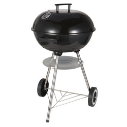 Kinghoff KH 2033 Charcoal Grill, Adjustable Ventilation, Casters, Steel, Black