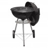 Kinghoff KH 2033 Charcoal Grill, Adjustable Ventilation, Casters, Steel, Black