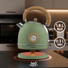 Klausberg KB 9008 elektromos vízforraló, 2200 W, 1,8 l, 360°-ban forgatható talp, vízszintjelző, hőmérő, zöld
