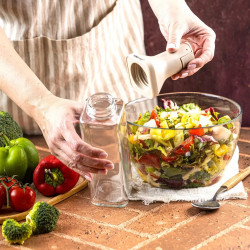 Γυάλινη φιάλη για σάλτσες Kinghoff KH 2004, 500 ml, Δοσομετρητής, Στεγανό κλείσιμο, Μπεζ