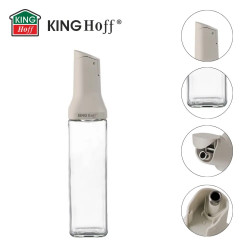 Sticla pentru sosuri Kinghoff KH 2004, 500 ml, Cu dozator, Inchidere etansa, Bej
