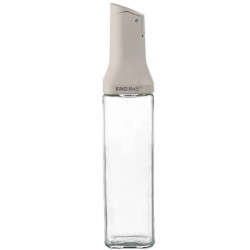 Kinghoff KH 2004 Glass Dressing Bottle, 500 ml, Dispenser, Airtight Seal, Beige