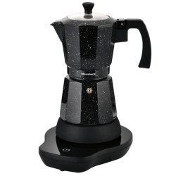 Klausberg KB 7998 Electric Moka Pot, 500W, 6 cups, Built-in heating element, Safety valve, Black marble