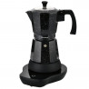 Cafetiera moka electrica Moka Klausberg KB 7998, 500 W, 6 cesti, Element de incalzire incorporat, Supapă de siguranta, Negru