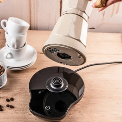 Cafetiera moka electrica Moka Klausberg KB 7999, 500 W, 6 cesti, Element de incalzire incorporat, Supapa de siguranta, Bej