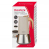 Кафеварка за еспресо мока Klausberg KB 7997, 600 мл, 12 чаши, Предпазен клапан, Стомана, Индукция, Бежов