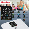Klausberg KB 7941 Digital Scale, Up to 180 kg, BIA, Bluetooth, LCD, Tempered Glass, Smart, White