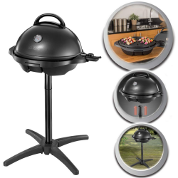 Електрическа скара/грил George Foreman 22460-56, 2400W, 44.5 см, 15 порции, 5 темп, Незалепващо покритие, Черен