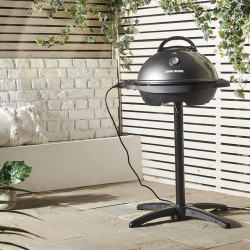Gratar electric George Foreman 22460-56, 2400 W, 44,5 cm, 15 portii, 5 trepte de temperatura, Strat antiaderent, Negru