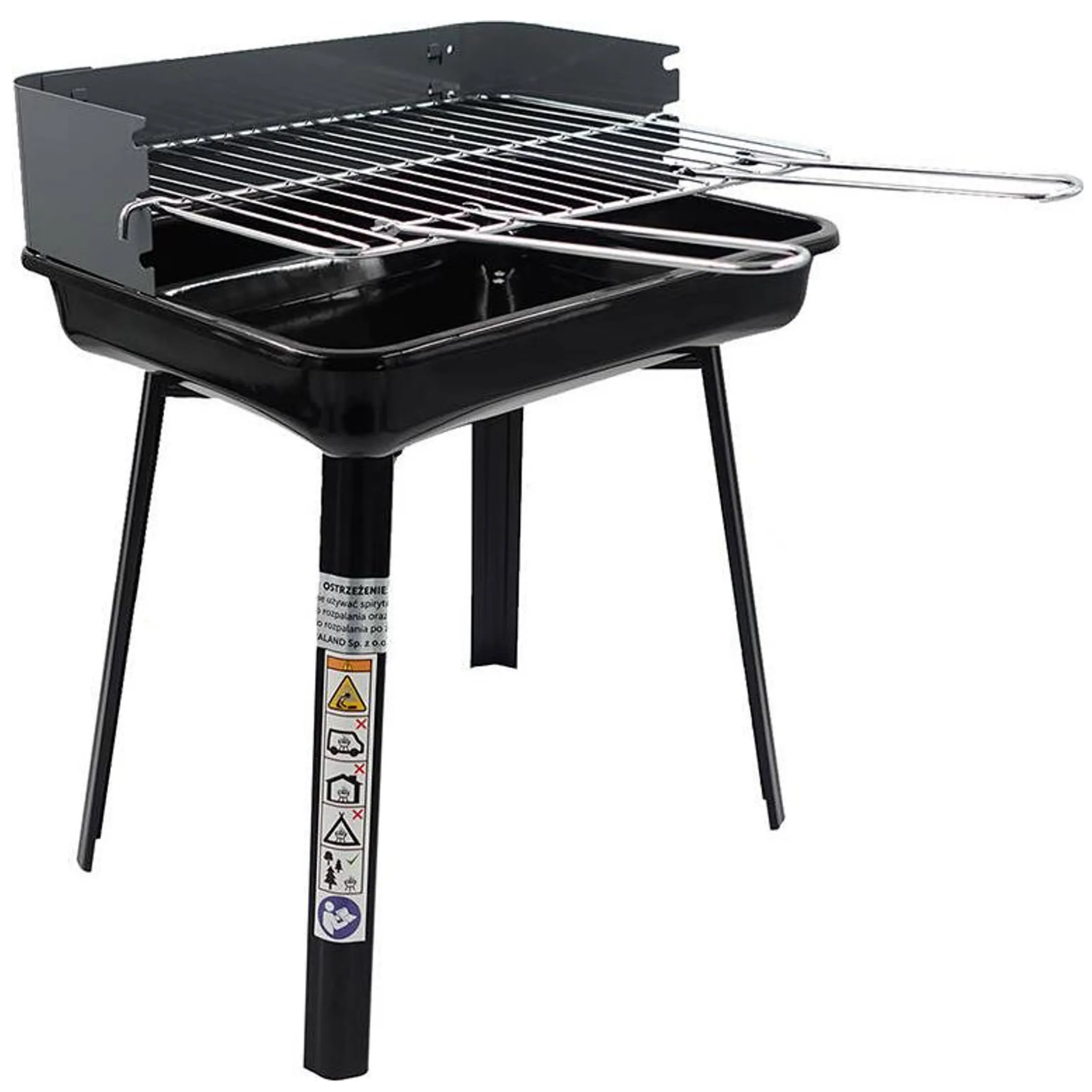 Gratar pe carbuni Master Grill & Party MG936, Reglabil, Pliabil, Negru