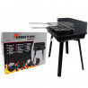 Master Grill & Party MG936 Charcoal Grill, Adjustable Grill Rack, Foldable, Black