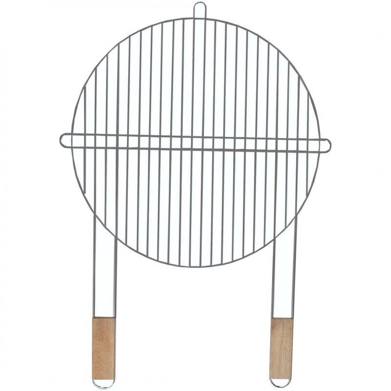 Решетка за грил Master Grill & Party MG257, 51 см, Дървени дръжки, Хром