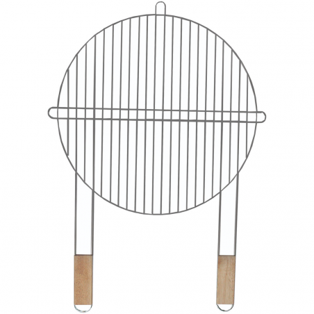 Решетка за грил Master Grill & Party MG257, 51 см, Дървени дръжки, Хром