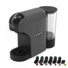 Espressor cu capsule si cafea macinata 7in1 Crown CCM-1533 GR, 20 bar, 0,9 l, Comanda tactila, LED,Rezervor detasabil, Negru