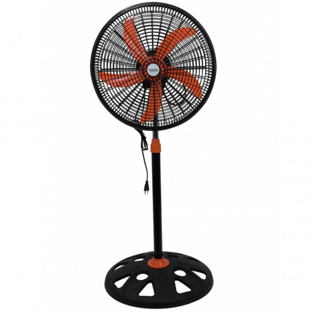 Вентилатор Oliver Voltz OV51760N18, 50W, 18", 3 скорости, Светлинен индикатор, Регулиране, Черен/оранжев