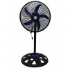 Oliver Voltz OV51760N18 ventilátor, 50 W, 18 hüvelyk, 3 sebességfokozat, fényjelző, szabályozható, fekete/kék