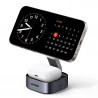 Incarcator wireless cu inductie 3-în-1 UGREEN W526, Putere maxima 25 W, MagSafe, 7,5 W/iOS, USB-C, Negru