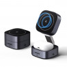 Incarcator wireless cu inductie 3-în-1 UGREEN W526, Putere maxima 25 W, MagSafe, 7,5 W/iOS, USB-C, Negru