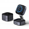 UGREEN W526 3-in-1 Wireless Induction Charger, Max Power 25W, MagSafe, 7.5W for iOS, USB-C, Black