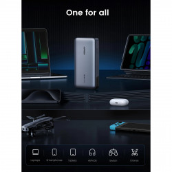 UGREEN PB205 hordozható akkumulátor, 25 000 mAh, PD 3.1 145 W, LED-es digitális kijelző, repülőútra alkalmas, USB-C, szürke